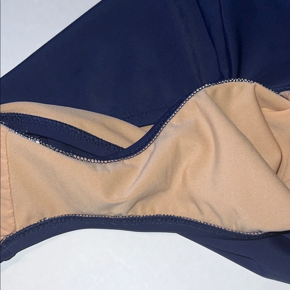 J.Crew tie-front one-piece swimsuit Color Block Vacation, Beach Size XL